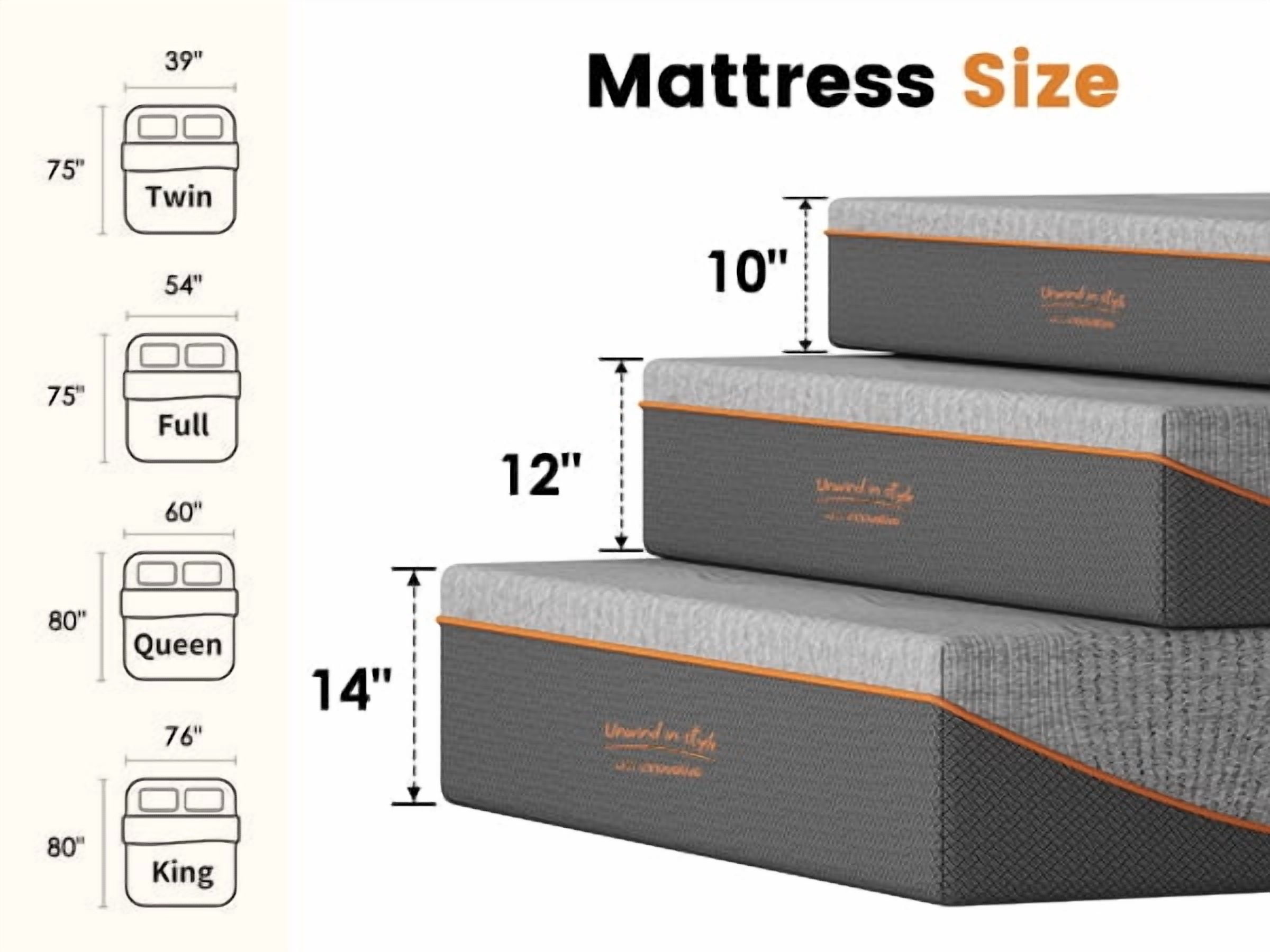 Twin Size Mattress,10 Inch Memory Foam Mattress, Fiberglass Free, Medium Feel, Breathable Cooling Layers, Certified Safe Materials