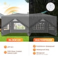 thumbnail image 4 of COBIZI 10x20 ft Pop Up Canopy Tent with Sidewalls, Waterproof UPF 50+, Air Vent, Easy Setup for Outdoor Party and Wedding, Gray, 4 of 8