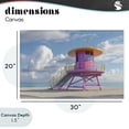 thumbnail image 4 of Stupell Industries Coastal Miami Beach Tower in Pink Canvas Art, 30 x 20, by Creative Studio, 4 of 8