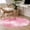 Pink White HotPink, variant on Round Area Rug 4 Ft, Valentine's Day Washable Non-Slip Circle Carpet for Living Room/Bedroom, Watercolor Roses Floral Ombre Romantic Low-Profile Crawling Mats Collection Rugs for Indoor