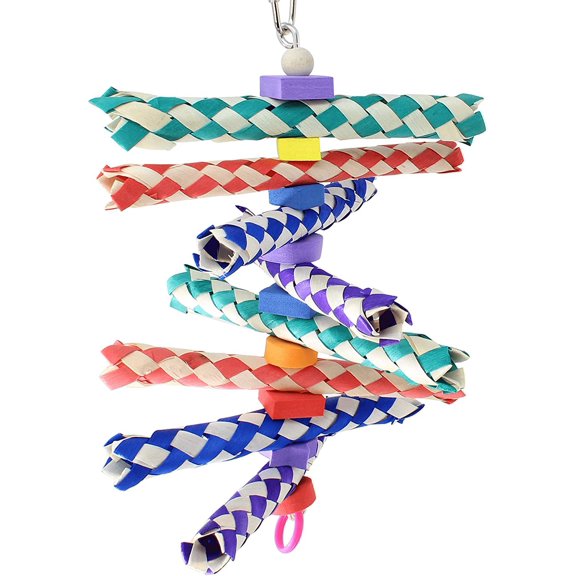 QBLEEV Bird Toys Foamy Woven Bamboo Foam Shred Chew Parrot Parrotlet Budgie Finch Cockatiel Quaker