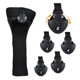thumbnail image 4 of 3X Golfklubbs huvudskydd set Lång hals Driver Fairway Woods Headcover svart svart, 4 of 4