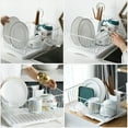 thumbnail image 1 of RENACLIPY White Kitchen Dish Drying Rack with Storage Organizer and Quick Drainage Design, 1 of 8