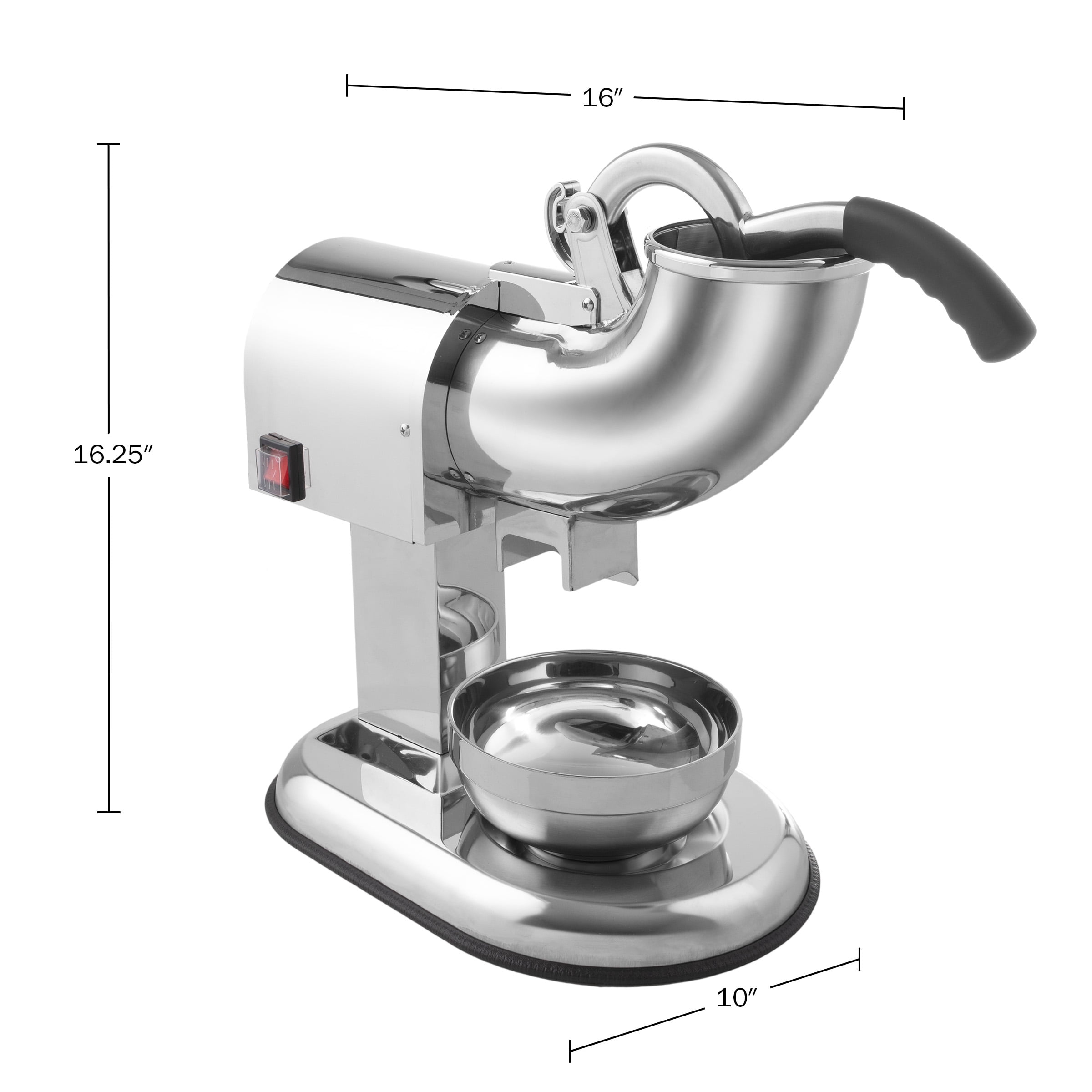 Great Northern Popcorn Snow Cone Machine - 250W Ice Shaver, Stainless-Steel