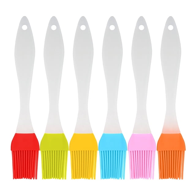 6Pcs Silicone Bread Basting BBQ Baking Oil Brush Food Grade Kitchen Cook Utensil