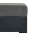 thumbnail image 5 of Tahoe Outdoor Patio Powder-Coated Aluminum Ottoman in Gray Charcoal, 5 of 8