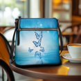 thumbnail image 3 of HELLHERO Lightweight Ladies Shoulder Purse for Weekend Getaways Daily Commute Work, PU Material Water-Resistant Waterproof Sling Bag, Butterfly Pattern Design, 3 of 7