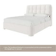 thumbnail image 4 of Aunfebrco Full Size Upholstered Bed Frame with Button Tufted Headboard, Modern Boucle Bed Frame, Twin Soft Cloud Platform Bed Frame for Bedroom, No Box Spring Needed, White, 4 of 9
