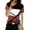 Wine, variant on Babysbule Women's Shirts Fashion Women Casual Printing Pullover Short Sleeve T-Shirt Tops Blouse