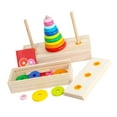 thumbnail image 1 of Juego de Rompecabezas Torre De Madera ANGGREK 10 Anillos Desarrollo Del Cerebro Para niños, 1 of 7