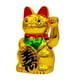 thumbnail image 1 of Advancent Gato ondeando suerte decoración hogar riqueza tienda llamando oro mano estatua bienvenida prosperidad regalos brazo restaurante Decoración del hogar Oro cinco, 1 of 6