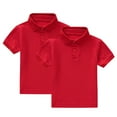 thumbnail image 2 of Amidoa Boys Short Sleeved Solid Color Crewneck T-Shirt Summer Casual Top,Red,12 Years, 2 of 9