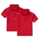 thumbnail image 1 of Odeerbi Chicos Niñas 2 Pack Camisas de Manga Corta Color Sólido Botón Casual Abajo Uniforme Escolar Tops Para 1-13 Años, 1 of 9