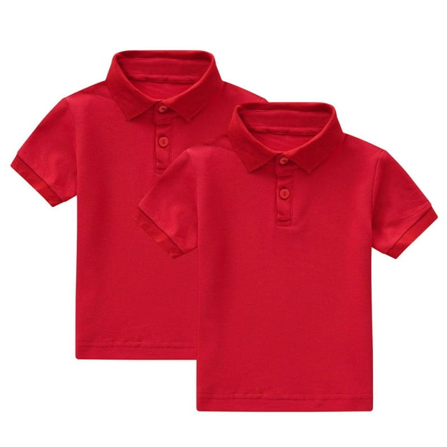 Zpanxa Chemise Boutonnée pour Garçons Été Décontractée Couleur Unie Manches Courtes Col Rond Chemise Lot de 2 avec Nylon Spandex 6 Ans