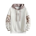 thumbnail image 3 of MHFRRA Sudadera Deportiva Informal con Capucha y Estampado de Letras para Hombre, Estilo Otoño E Invierno Blanco, 3 of 3