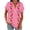 Hot Pink, variant on Women's Short Sleeve Henley Tops Floral Print Dressy Casual Blouses Summer Trendy Tee Shirts 2026