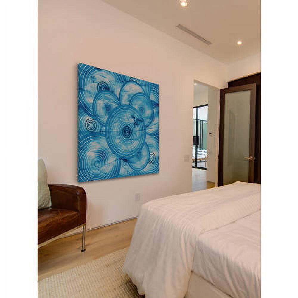 "Spiroblue" Painting Print on Wrapped Canvas