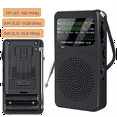 thumbnail image 2 of Radio Portátil -99 de Banda , Minireceptor FM, AM y SW con Altavoz de Alta Potencia, Luz LED y Auriculares con Cable., 2 of 7