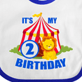 thumbnail image 4 of Inktastic Its My Birthday Circus Tent with Lion 2 Years Old Boys or Girls Baby Bib, 4 of 4