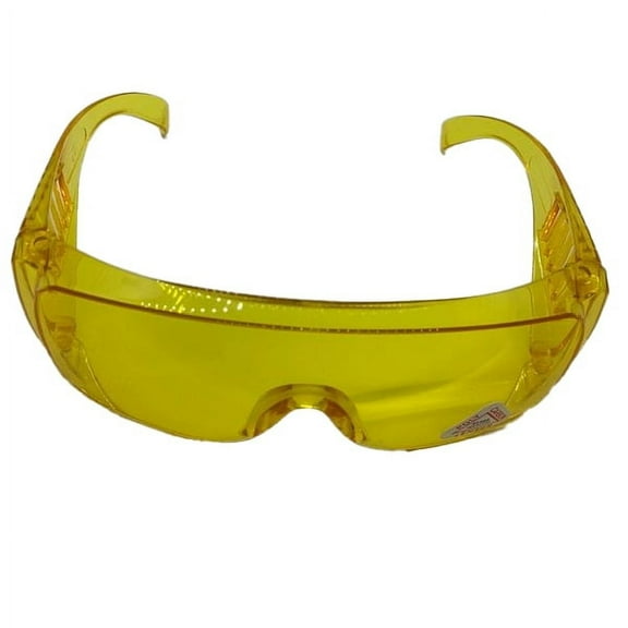 Polycarbonate UV400 Safety Glasses with Fixed Leg Yellow 1/Pk