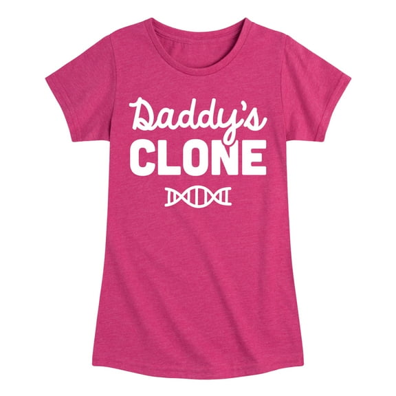 Instant Message - Daddy's Clone - Toddler & Youth Girls Short Sleeve Graphic T-Shirt