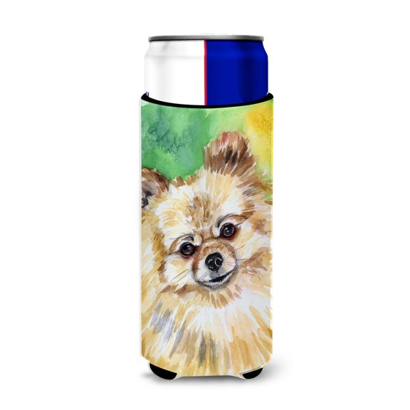 Carolines Treasures 7393MUK Pomeranian Sissy Ultra Hugger for slim cans Slim Can multicolor