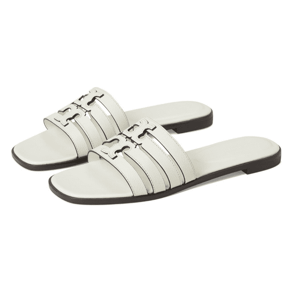 Tory Burch Fw Ines Cage Slide Blanc / Blanc 10