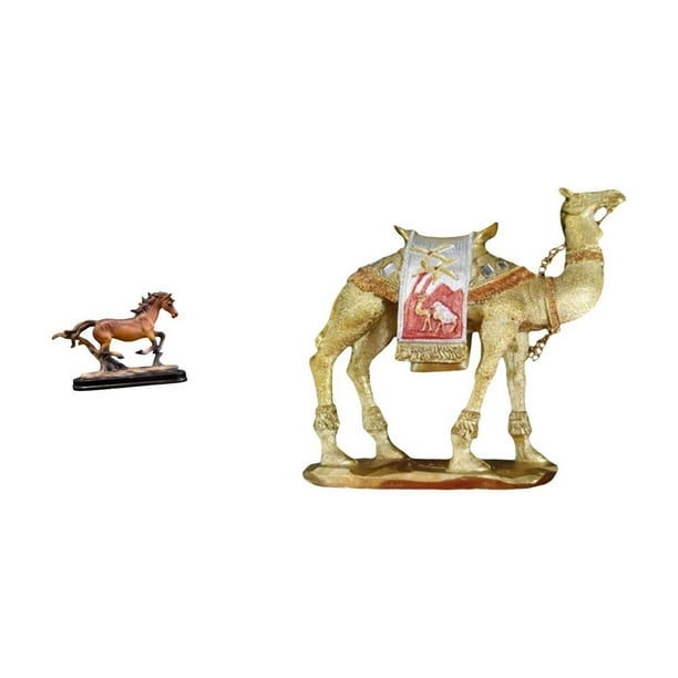Figura de caballo,Figura coleccionable de caballo en miniatura,Adorno de caballo de resina,estatua de animal,decoración para el hogar,Figura de escritorio,Figura de camello,decoración