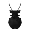 thumbnail image 4 of Ketyyh-chn99 Swim Women Bikinis for Women One Piece Swimsuit for Women Bathing Suits Cutout Adjustable Straps Ruched Swimwear Black,XL, 4 of 5