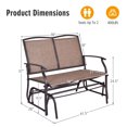 thumbnail image 3 of Costway Patio Glider Outdoor Rocking Bench Double 2 Person Chair Loveseat Armchair Backyard, 3 of 10