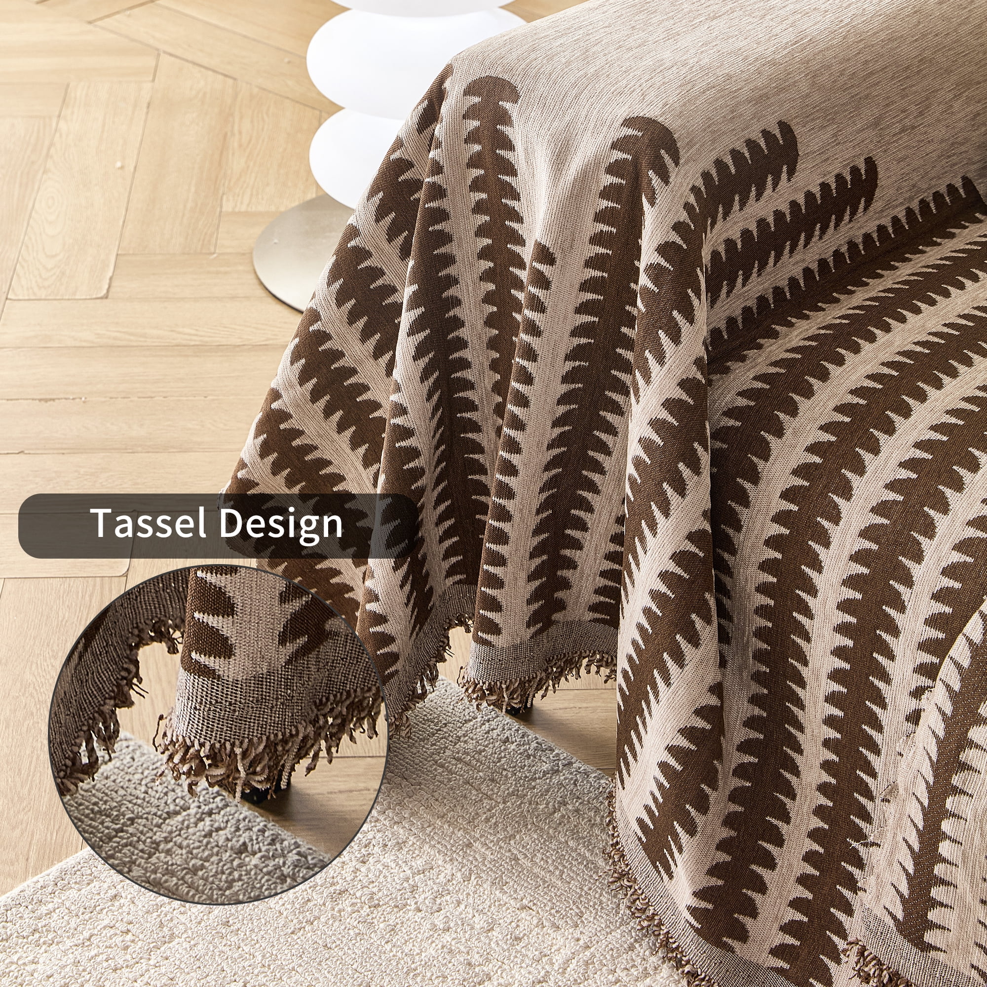 Smuge Sofa Cover, Couch Cover Protector Slipcover L Shape 3 Cushion Sofa Towel Sectional Throws Sofa Covers for Dogs Cats Home Decor(71"x 150", Light Coffee)