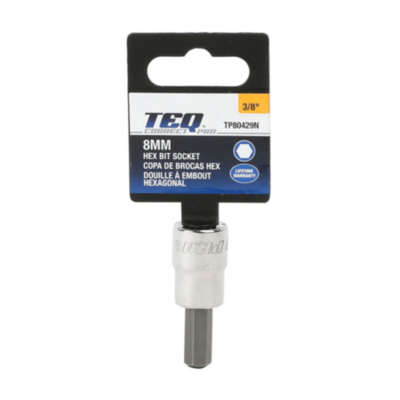 TEQ Correct Professional 3/8" Drive Hex Bit Socket 8 mm