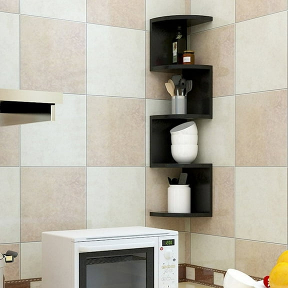 Corner Shelf Corner Corner Punching-Free Wall Bedroom Living Room Corner Bookshelf Kitchen Triangle Cabinet Storage Rack