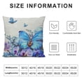 thumbnail image 6 of Nawypu Throw Pillow Cover Flower Orchid Butterfly Floral Home Decor Pillowcase for Sofa 2pcs 24x24in, 6 of 6