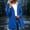 Blue, variant on PiGOGI Women's Hooded Windproof Rain Jacket Solid Loose Pocket Coat for Sports Fitness Yoga Shower Resistant Travel Navy S