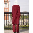 thumbnail image 4 of IDOPIP Muslim Abaya Dress for Women Long Sleeve Maxi Modest Dresses Middle East Islamic Arabian Robe, 4 of 8