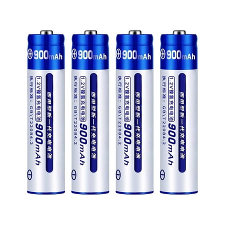 YIGSECU 4Pcs High Capacity LR03 Rechargeable Battery LR03 1.2V 900mah Long Life Cycle Count Toy Batteries Electronics