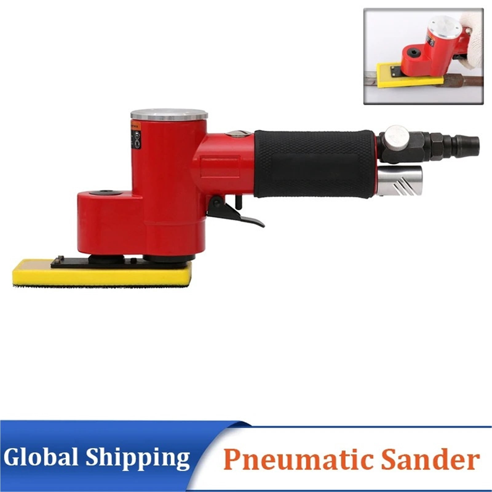 Pneumatic Sandpaper Polisher Tool Triangle Air Random Orbital Sander Machine for Woodworking Polishing and Metal-polishing - Multi-Purpose Tool