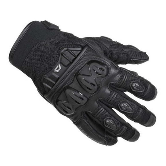Cortech Hyper-Flo Air Mens Leather/Textile Motorcycle Gloves Black SM