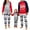Red White, variant on Shuttle tree Family Matching Merry Christmas Pajamas Set Holiday Santa Tree Sleepwear Xmas PJS Set for Couples and Kids