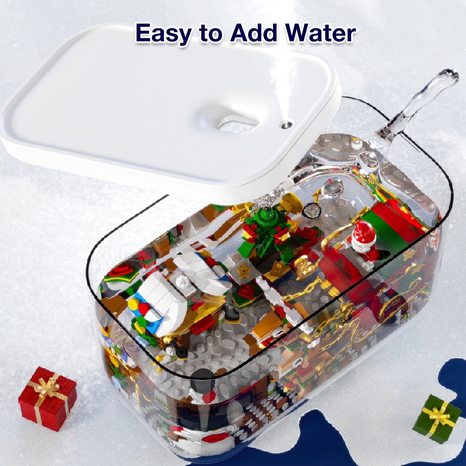 RAPOBRIX Christmas Themed 2L Cool Mist Humidifier for Kids - 4 Modes Quiet for Bedroom/Large Room/Home/Plant/Baby Best Gift