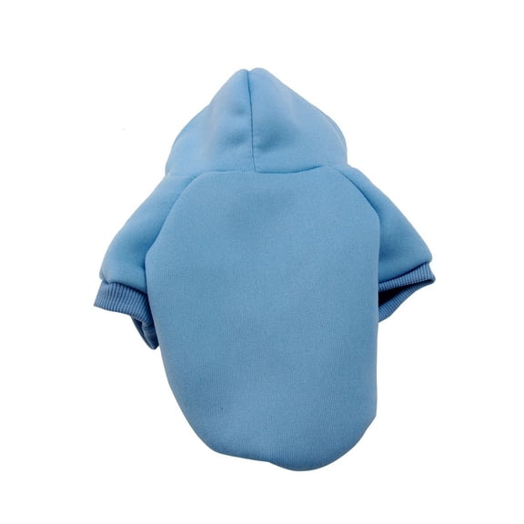 Nallwabiu Dog Hoodie Sweatshirt for Small Dogs, Winter Warm Pet Coat with Hood, Soft Puppy and Cat Clothing for Chihuahua, Yorkie, Teddy and Small Breeds (Light Blue, L)