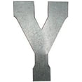 thumbnail image 3 of Huge 20" Metal Letter "Y" Wall Decor, Silver with Rusted Edges, Galvanized Wall Mountable Decoration for Country, Mid-Century, or Farmhouse Themed Room or Event, 3 of 6