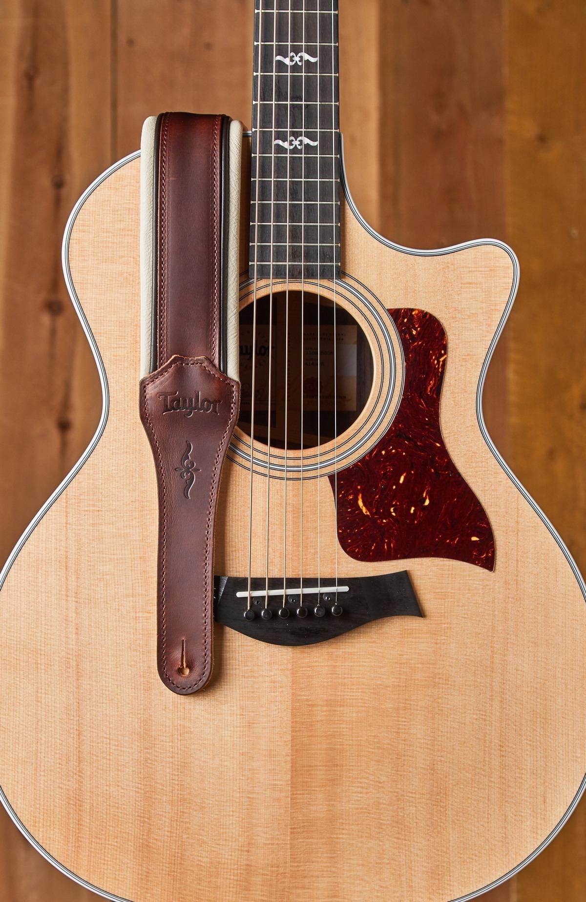 Taylor Guitars Renaissance 2.5" Leather Guitar Strap in Cordovan