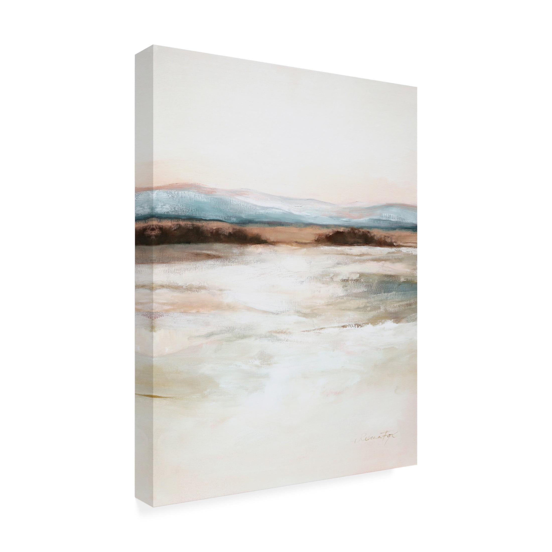 Canvas Wall Art - Rebecca Fox 'Distant Blues' Wall Art for Living Room, Bedroom, or Office Décor by Trademark Fine Art - 18 x 24 Inches