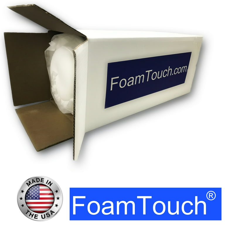 Foamy Foam High Density 3 inch Thick, 24 inch Wide, 72 inch Long Upholstery Foam, Cushion Replacement