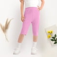 thumbnail image 3 of Coerni Girls' Athletic Bike Shorts Dance Yoga Running Soccer Kids Compression Shorts Girls Athletic Leggings Mid Length Short Pants, 3 of 5