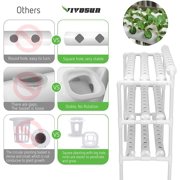 VIVOSUN Hydroponic Grow Kit, 3 Layers 90 Plant Sites 10 PVC Pipes , Water Pump, Pump Timer, Nest Basket and Sponge