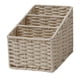 thumbnail image 1 of Cesta de almacenamiento hecha a mano con 3 compartimentos, cesta tejida, almacenamiento para control remoto Beige, 1 of 9