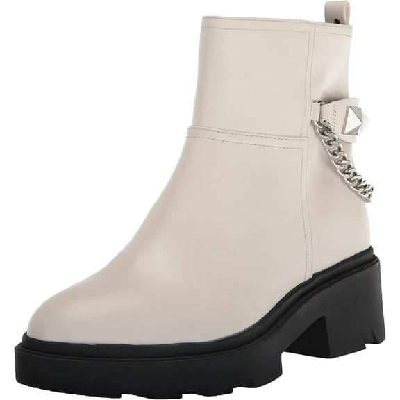 Marc Fisher Women's Waty Chelsea Boot, Cream Leather, 8.5